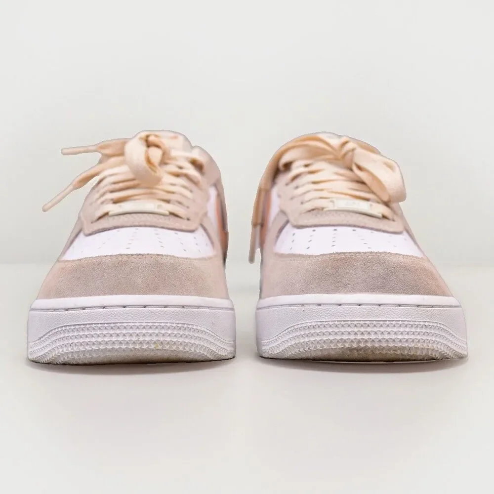 Nike Air Force 1 '07 Sneakers Tennis Shoes Women’s 9.5 White Beige Tan Suede